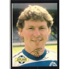 Autographed portrait of Queens Park Rangers (QPR) footballer Clive Allen. 